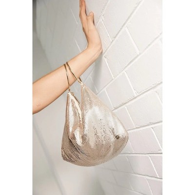 olga berg Shar Mesh Convertible Bag in Gold $119
