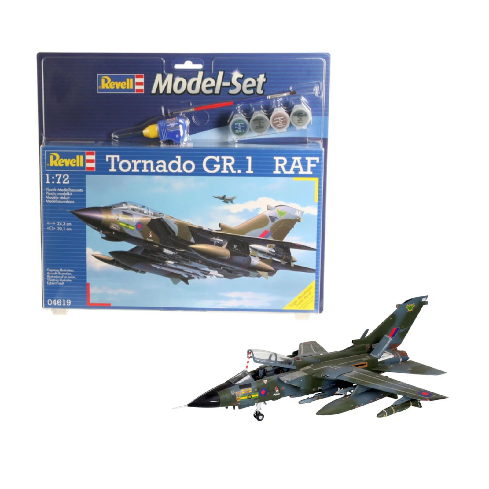 Revell Tornado GR.1 RAF Nato Fighter Jet Aircraft Plane Model Set Kit 64619