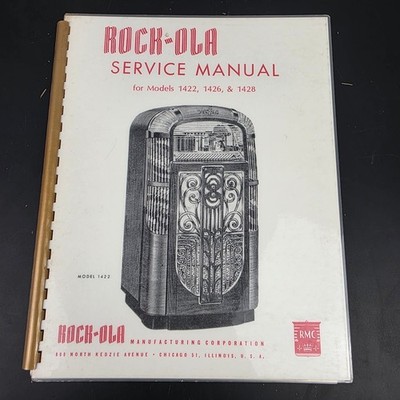 Rock-Ola Service Manual Jukebox Models 1422 1426 1428 1983 Reprint AMR