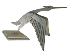 Tres Belle Mascotte Cigogne Hispano Suiza 18X10Cm Auto ou Moto 1930-1940