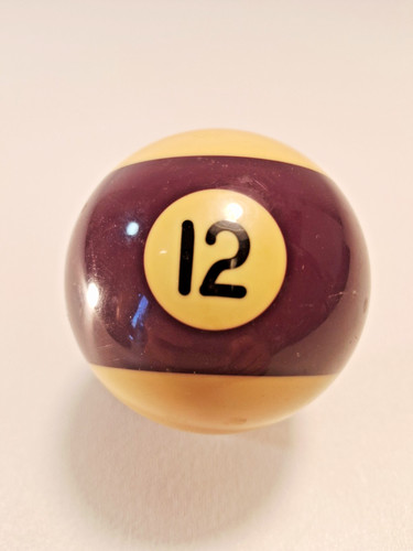 Vintage Crystalate 2 1/4" Billiard Stipped Purple 12 Pool Ball Replacement Ball
