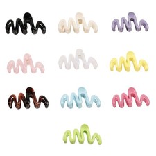 Delicate Candy Color Curved Shape Hair Claw Camping Travel Hair Pins for Women