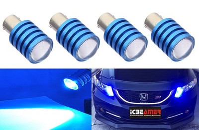 x2 prs 1157 2357 2396 7.5W LED Blue Rear Turn Signal Light Bulbs Lamp X111