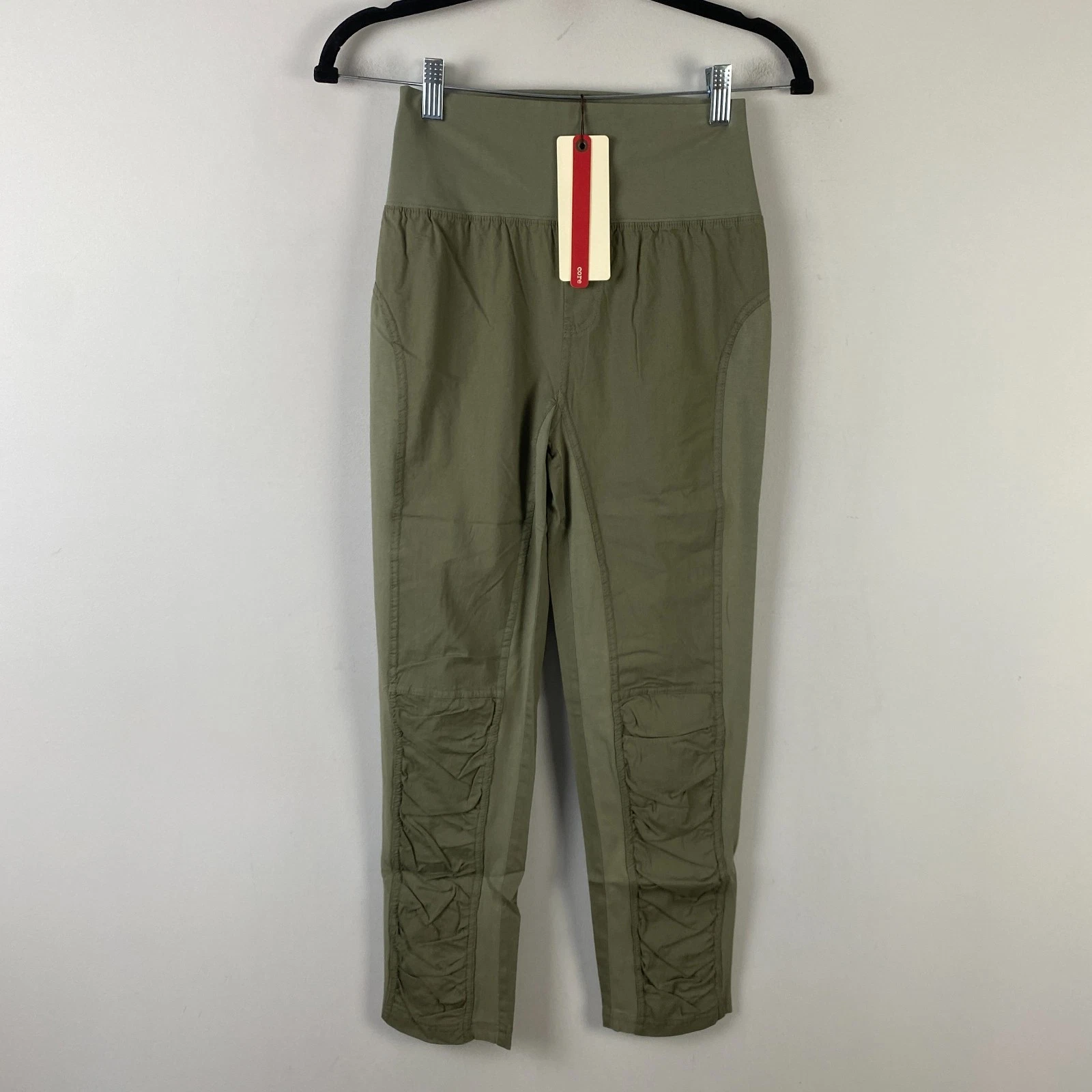 XCVI Wearables High Waist Jetter Crop Pants Womens XS Hillside Green Pull On