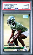 1993 STADIUM CLUB 1ST DAY ISSUE #226 MARVIN JONES PSA 10
