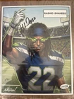 Rashid Shaheed Seattle Seahawks Signed Football Lithograph Print JSA Auth 8x10