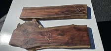 Claro Black Walnut live edge slab.  Small side table slab, shelf, bench (2)