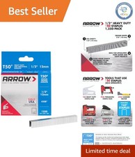 High-Quality Arrow 508 T50 Heavy Duty Staples - 1/2-Inch Leg Length, 1250 Count