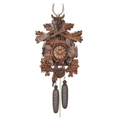 Engstler - 738 - Kuckucksuhr - 1-Tag-Kettenzugwerk - Nussbaum