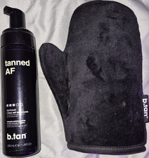 b.tan 1 Hour Self Tan Instant Tan Mousse Black Full Body 200mL with Mitt