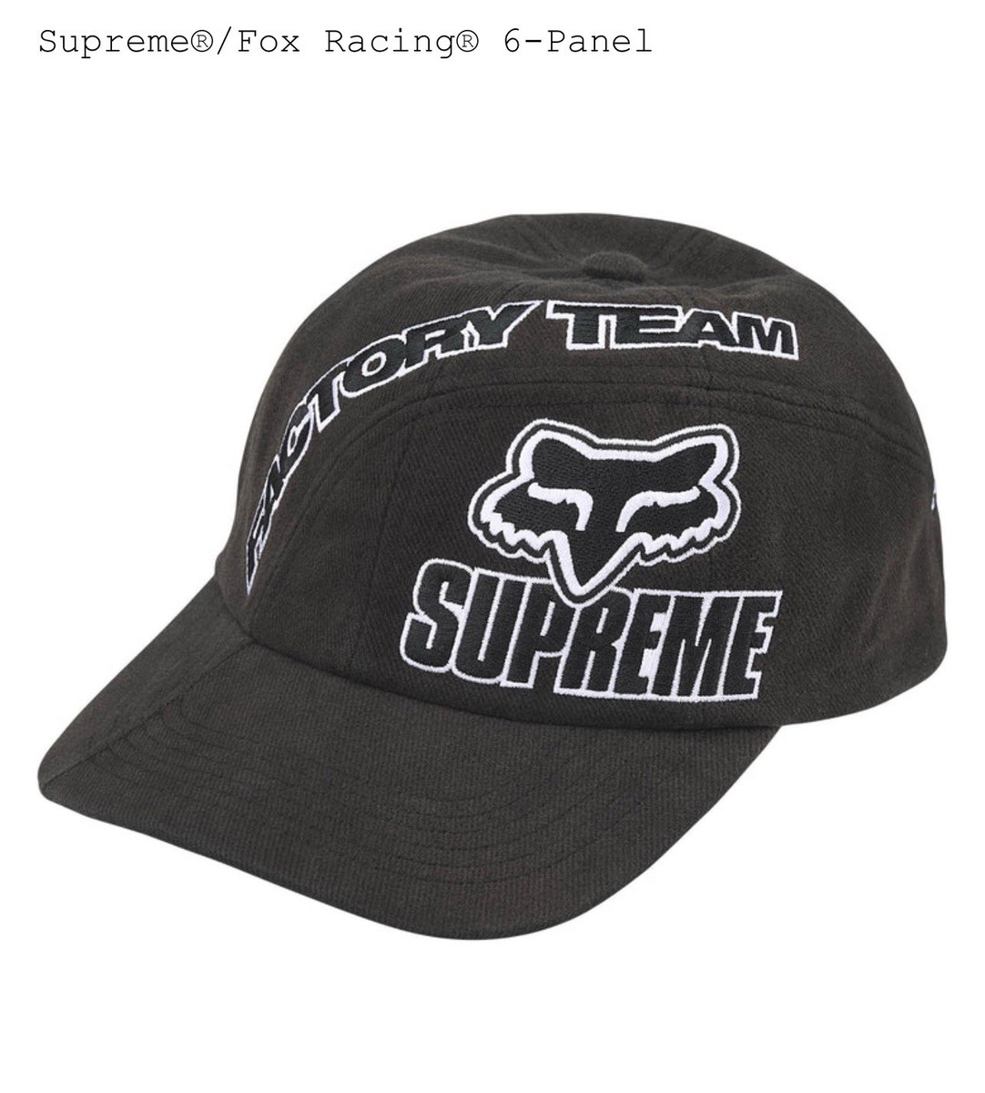 【入手困難】 Supreme / Fox Racing 6-Panel Supreme®/Fox Racing® 6-Panel - Black -Brand New | eBay