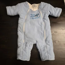 Baby Merlin's Magic Sleepsuit Blue Cotton Sleep Suit Small 3-6 Months 12-18 lbs 