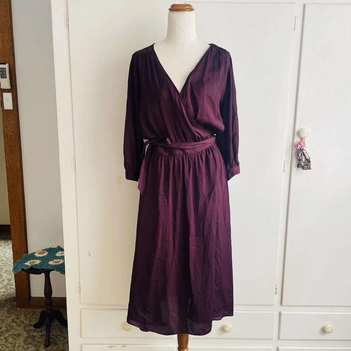 adult burgundy vampire dress Women's Italian Chiffon & Satin Pleated Burgundy Evening Gown With Hig –  Lovez Aqua© main image 0