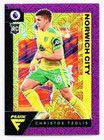2021-22 Panini Chronicles Flux Christos Tzolis Rookie Purple Mojo Prizm RC #288