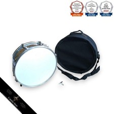 Silver Snare Drum 14" with Case Metal Musical Instrument