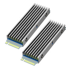 M.2 Heatsink with M.2 Screws and Thermal Pads for Single/Dual Sided Chip M.2 SSD