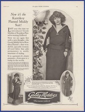 Vintage 1921 GOODY MIDDIES Flannel Middy Suit Dresses Women's Fashion Print Ad