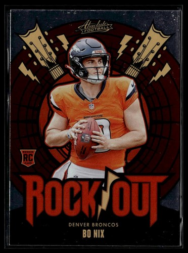 Bo Nix #RO-BNX 2024 Panini Absolute Rock Out card
