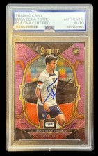 Luca De La Torre Signed 2022-23 Panini Select Purple Autographed RC USMNT PSA
