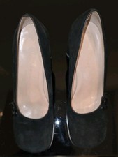 Vintage Women's Nine West Black Suede Pumps Size 8.5M