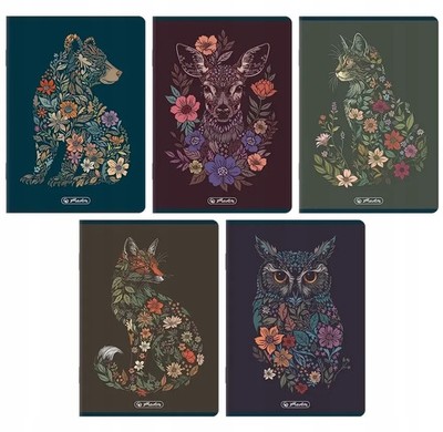 5904017459446 Zeszyt Herlitz Premium Florimals A5/32k kratka z marginesem, 1 set