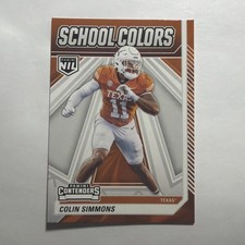 2025 Panini Nil University of Texas - School Colors Colin Simmons #3 (RC)