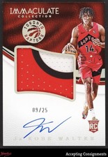 2024-25 Immaculate Retro Premium Patch Autograph Ja'Kobe Walter 9/25 RC AUTO RPA