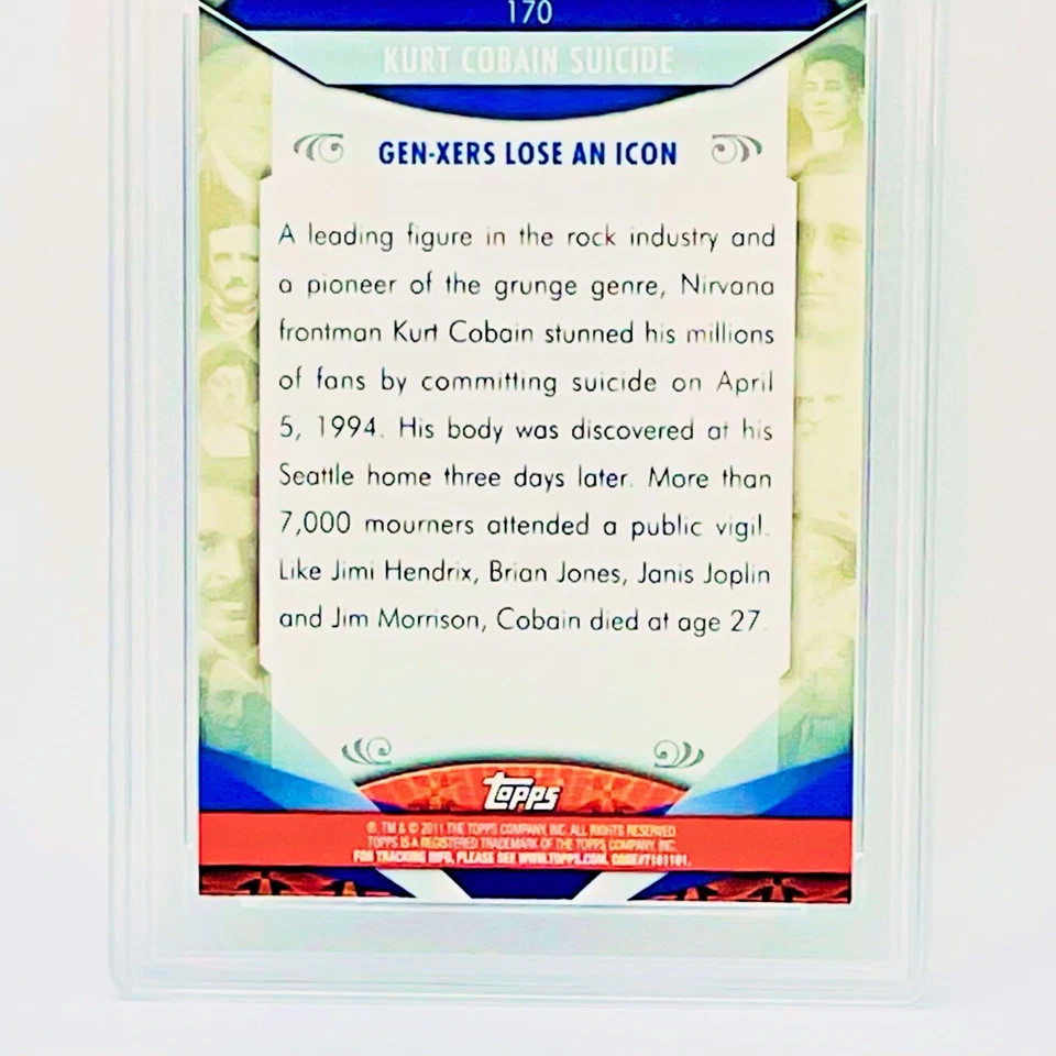 Kurt Cobain Nirvana MGC 9 Not PSA 9 2011 Topps American Pie #170 Trading Card 💎 - Image 3 of 4