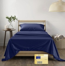 THREAD SPREAD Luxury Egyptian Cotton Sheets Set Twin XL Size - 600 Thread Cou...