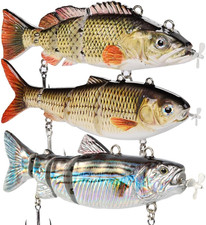 Robotic Swimming Lure 5.1” Fishing Lure 4-Segement Multi Jointed Swimbait Electr