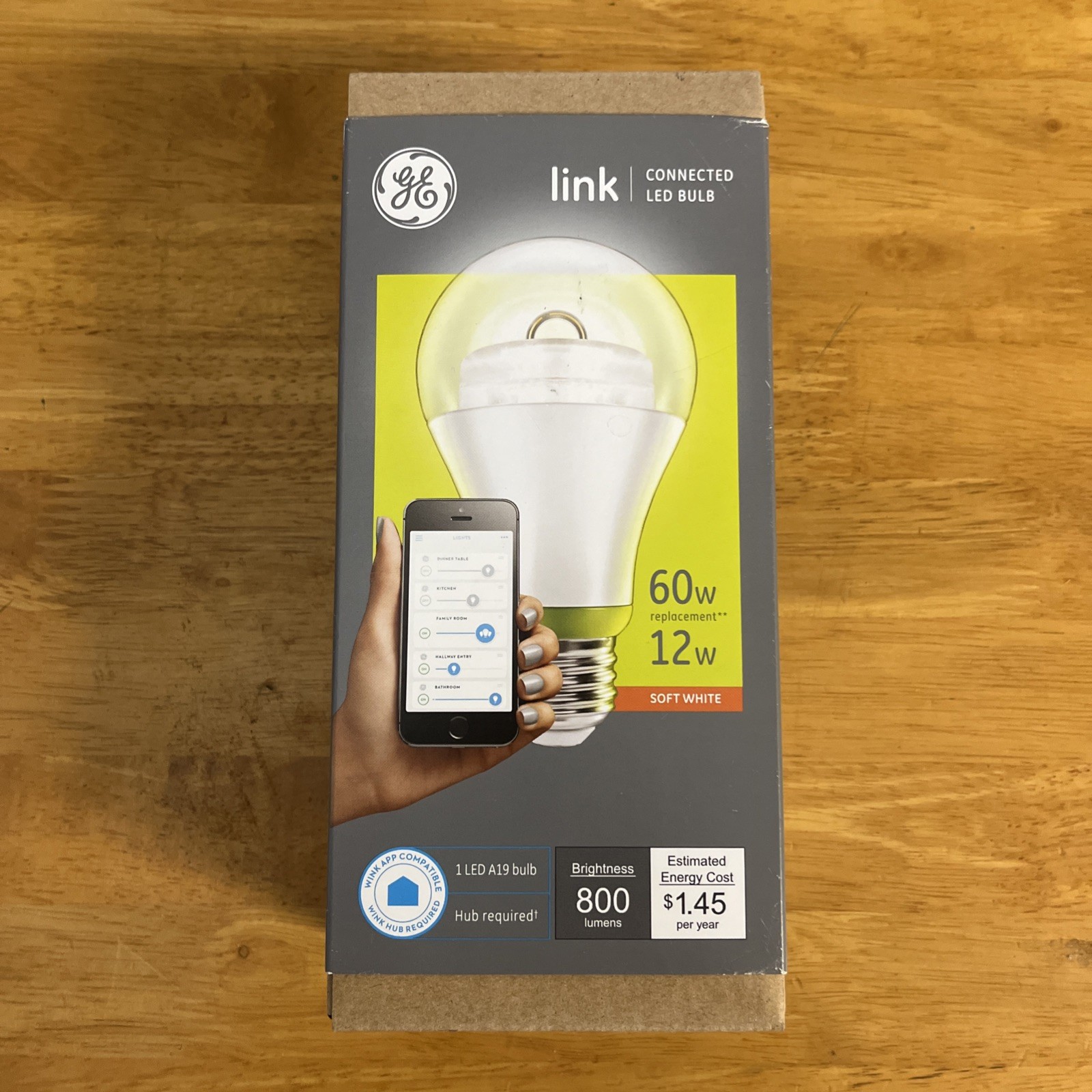 GE Link Wireless A19 Smart Connected LED Bulb, Soft White 60 Watt Equivalent