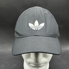 Adidas Hat Men's Stretch Black Trefoil Logo Classic Cap