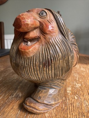 Großer OTTO SVEEN Norwegen Norweger Holz geschnitzt Vintage Troll