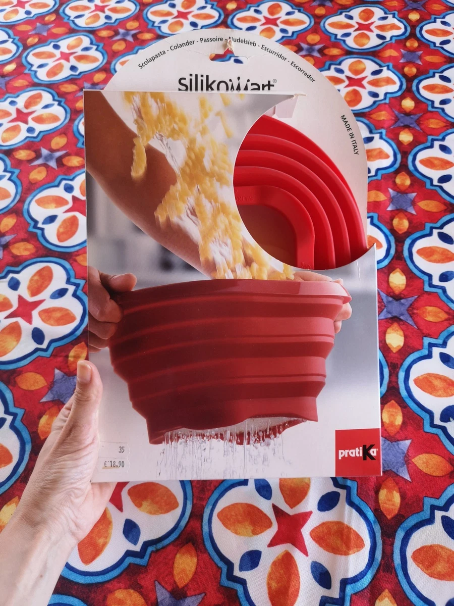 Set Da 2 Colini A Clip In Silicone Per Cucina - Scolapasta Regolabile Per Pentole E Ciotole, Per Pasta, Verdura E Frutta - Rosso E Blu