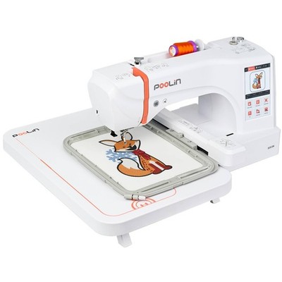 POOLIN EOC06 Embroidery Machine With 7.9x11 Inch Large Hoop, 7 Inch Touchscreen