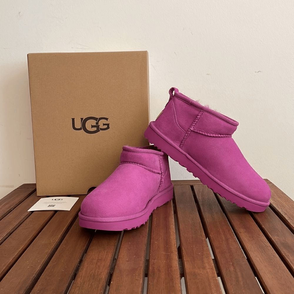 UGG Classic Ultra Mini Booties Mangosteen USA Women Size 7/UK 5/EU 38