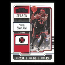 Pascal Siakam #30 2023 Panini Contenders Toronto Raptors Basketball Card NBA NM