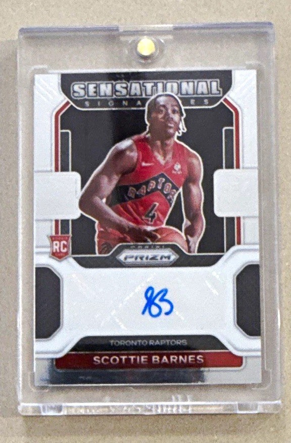 2021-22 Panini Prizm Sensational Signatures Scottie Barnes #SS-SBA Auto RC