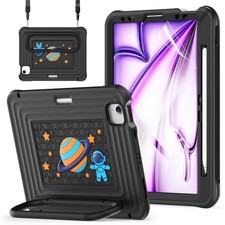 For iPad Air 11 Inch M4/M3/M2 Case Kids Shockproof Astronaut Cover with Stand