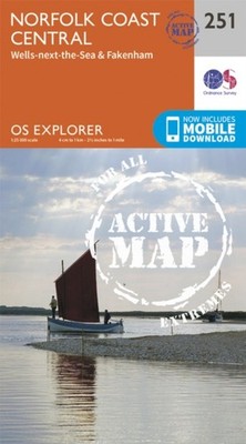OS ACTIVE 251 NORFOLK COAST CENTRAL by Ordnance Survey Map Self Help Business