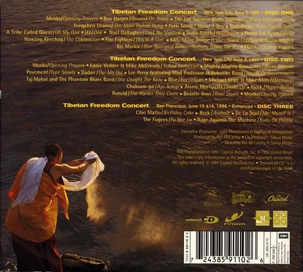 Verschiedene Künstler Tibetan Freedom Concert Triple CD Europa Grand Royal 1997 - Bild 2 von 4