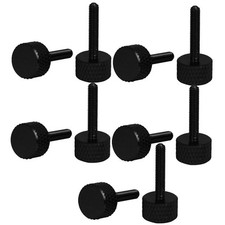 Computer PC Graphics Card Knurled Head Thumb Screws Black M3x16mm 10pcs