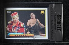 BAS 2018 Heritage WWE Big Legends Jerry Lawler The King Beckett Auth Sticker 3c7