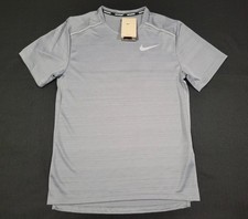 Nike Men  s Dri Fit Miler-Training Running Shirt AJ7565-085 Gray Reflective Sm