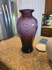 Fenton Amethyst Draped Metropolitan Museum Of Art (MMA) Vase 10"