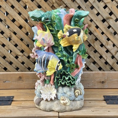 Great Barrier Reef End Table Base Stand Colorful 20'' x 12'' READ FOR FLAWS