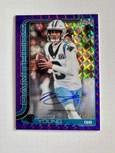 2025 Topps Chrome Bryce Young Chrome Autographs (RAW)