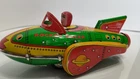 Classic TIN ROCKET RACER - 7.5" Green Friction Toy / 2001 Schylling (KR)