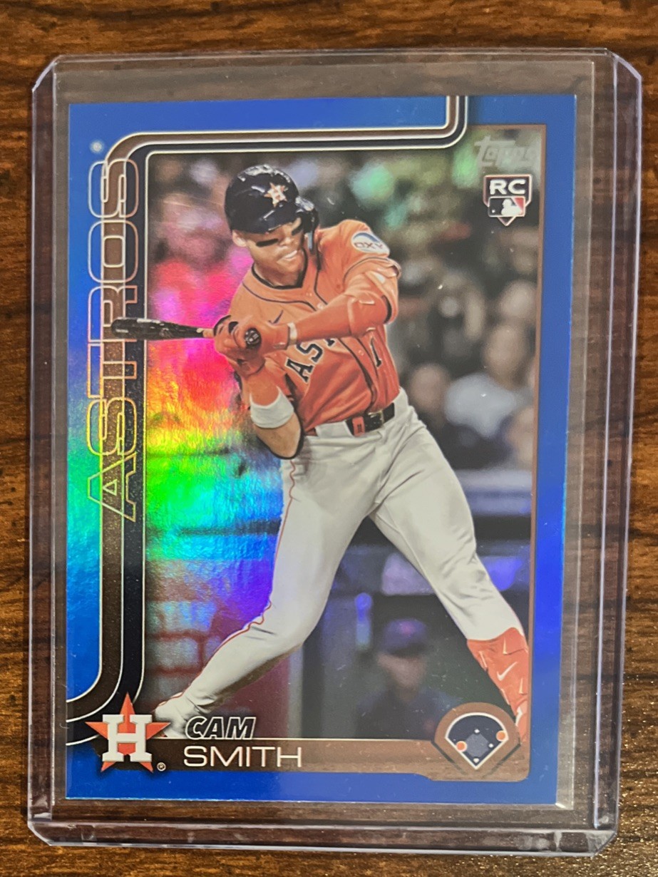 2025 Topps Update RC Rookie #US298 CAM SMITH ASTROS Blue Foil 10/150