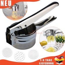 Spätzlepresse Spaghettieis Nudelpresse Kartoffelpresse Edelstahl 3 Lochscheiben